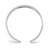 14k White Gold Polished Adjustable Toe Ring